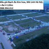 ĐẤT KINH DOANH MẶT ĐƯỜNG 24m Đấu giá Bạch đa, KIM HOA, mê linh, Hà Nội, GẦN VÀNH ĐAI 4 ĐƯỜNG 120m Vị trí đắc địa