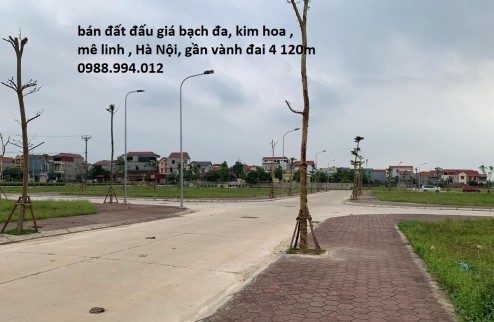 ĐẤT KINH DOANH MẶT ĐƯỜNG 24m Đấu giá Bạch đa, KIM HOA, mê linh, Hà Nội, GẦN VÀNH ĐAI 4 ĐƯỜNG 120m Vị trí đắc địa