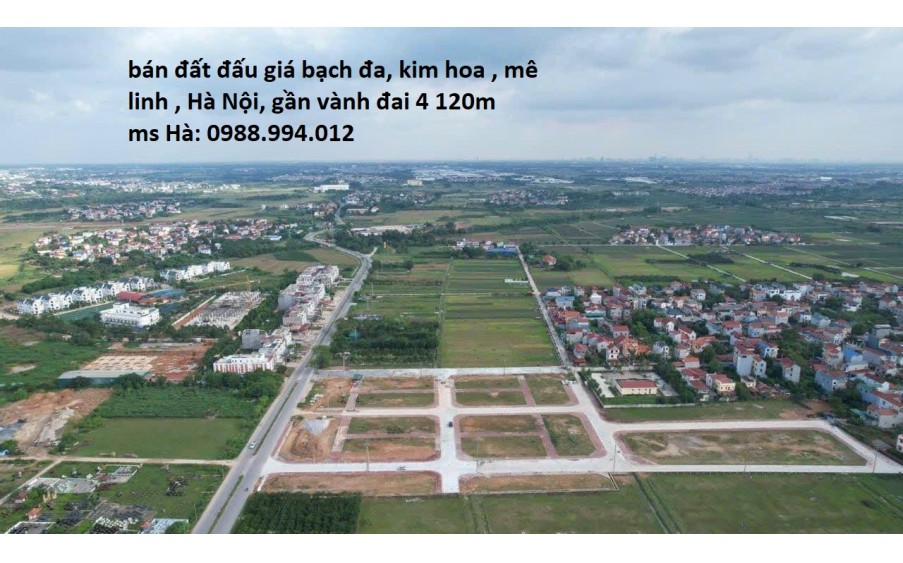 Chỉ 1 lô duy nhất SIÊU PHẨM KINH DOANH mặt đường 24 mét đấu giá Bạch Đa Kim Hoa, Mê Linh,